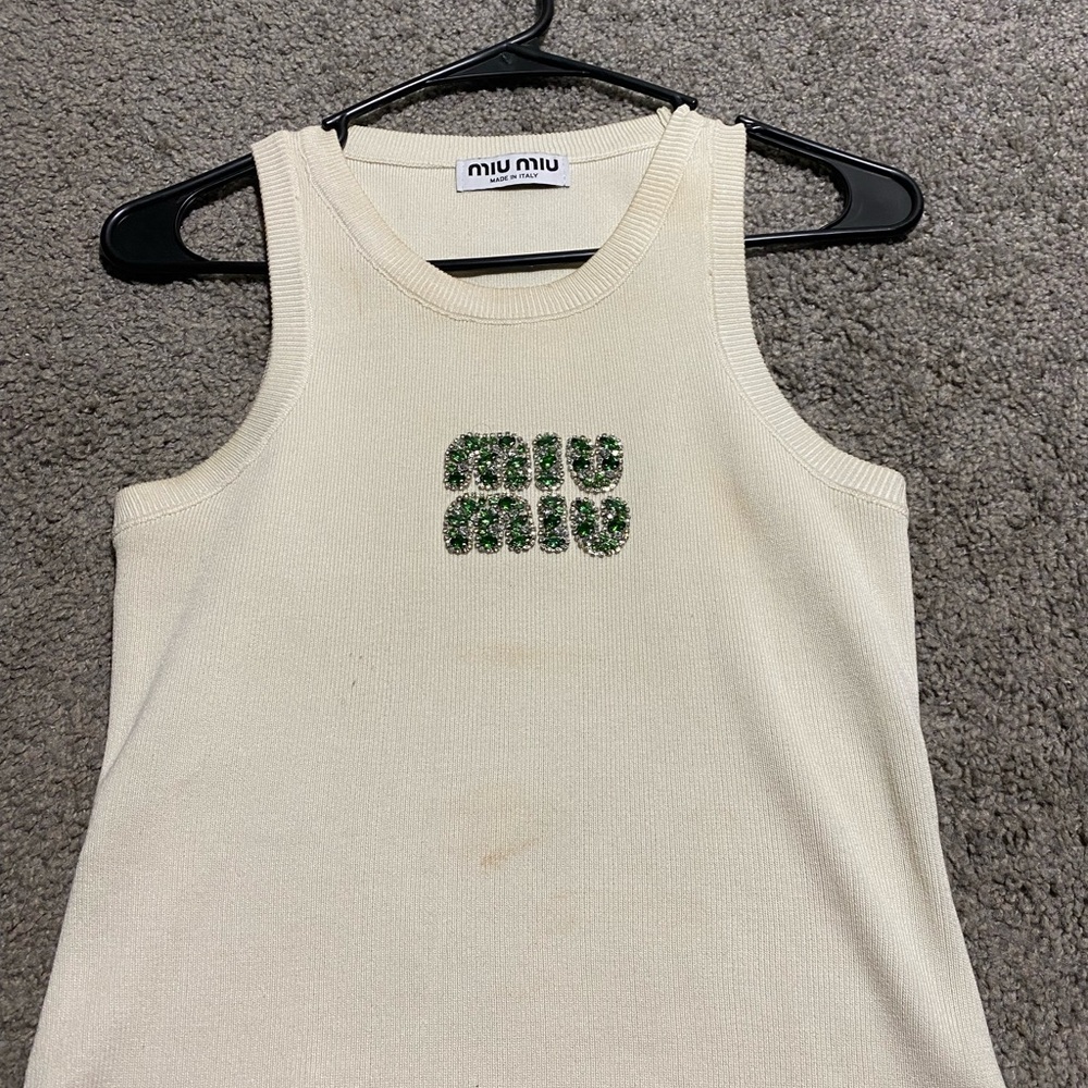 Miu Miu Ivory Knit Top